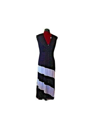 INC International Concepts Dress MP Women Petite Medium Color Block Sleeveless